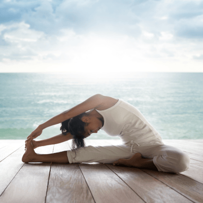Head to knee stretch