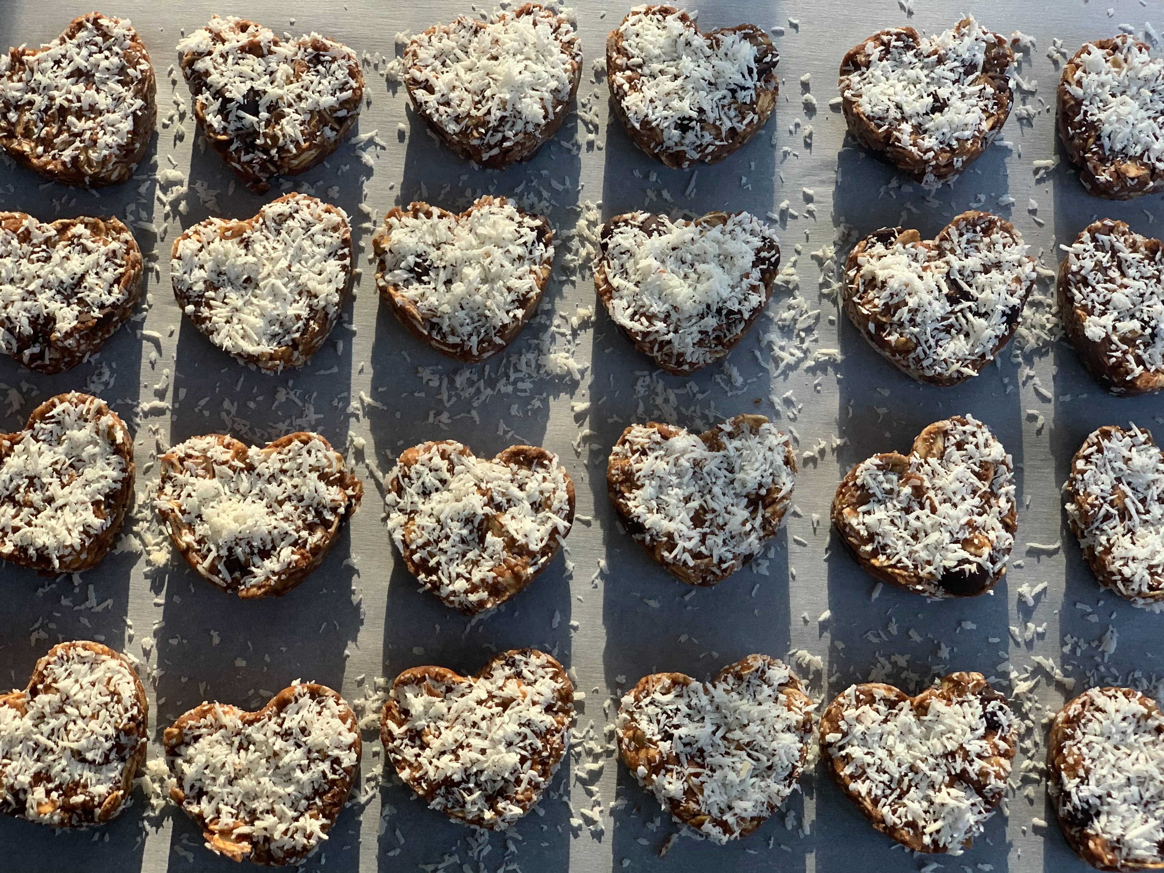 No bake energy hearts