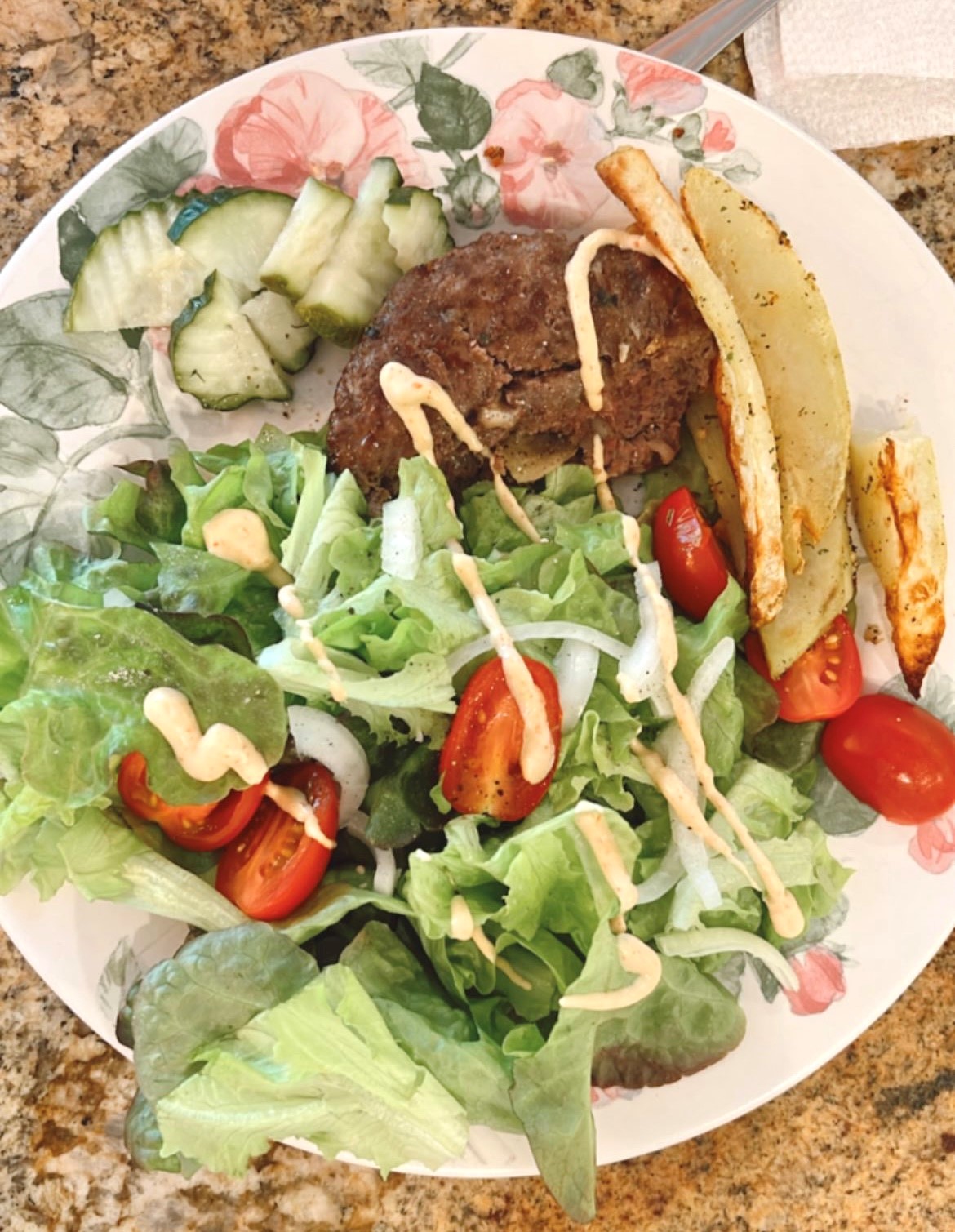 air fryer hambuger bowl