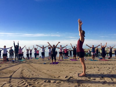 yoga on beach 1